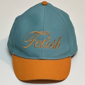 Fetish Brand Men’s Blue Orange Arrow Print Strapback Tie Back Unisex Hat Cap